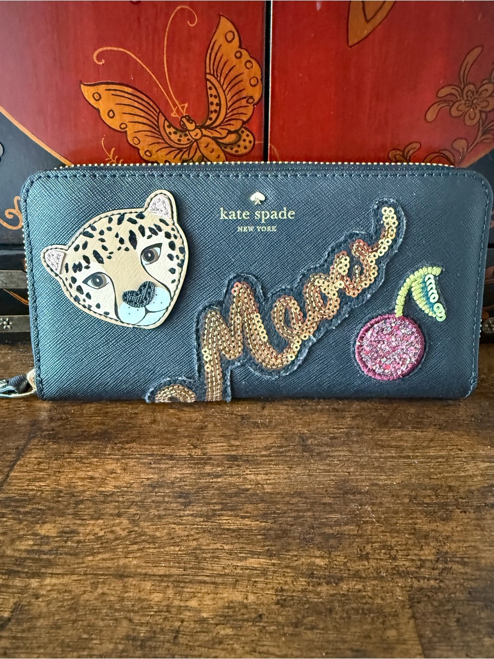 kate spade Run Wild Leopard Neda Continental Limited Edition Wallet NWT